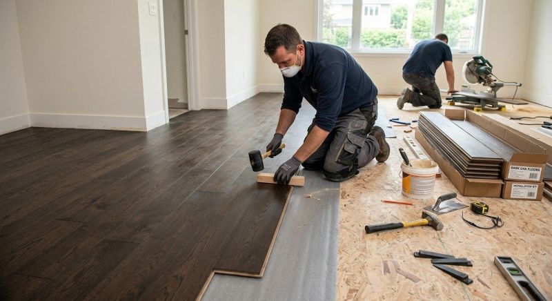 Dark Wood Floor Installation in Arvada, CO
