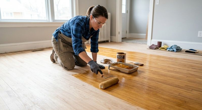 Maple Floor Staining in Arvada, CO